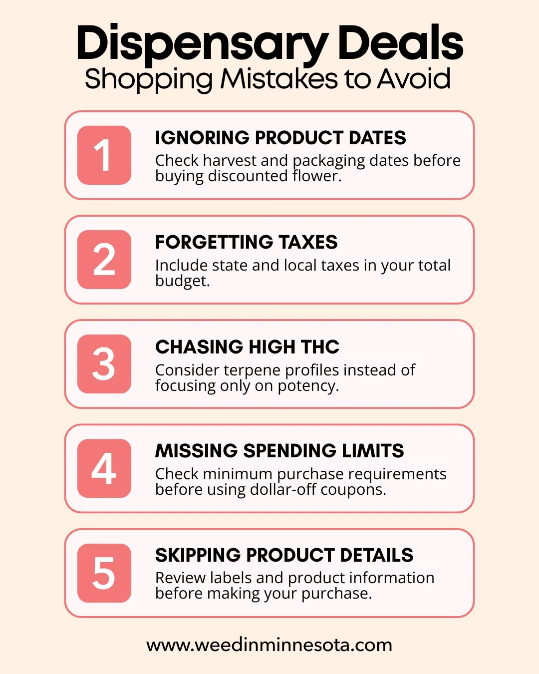 Dispensary Deal Shopping Mistakes